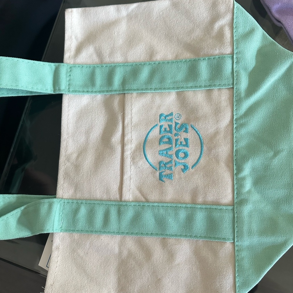 Trader Joe's mini mint green Tote Bag